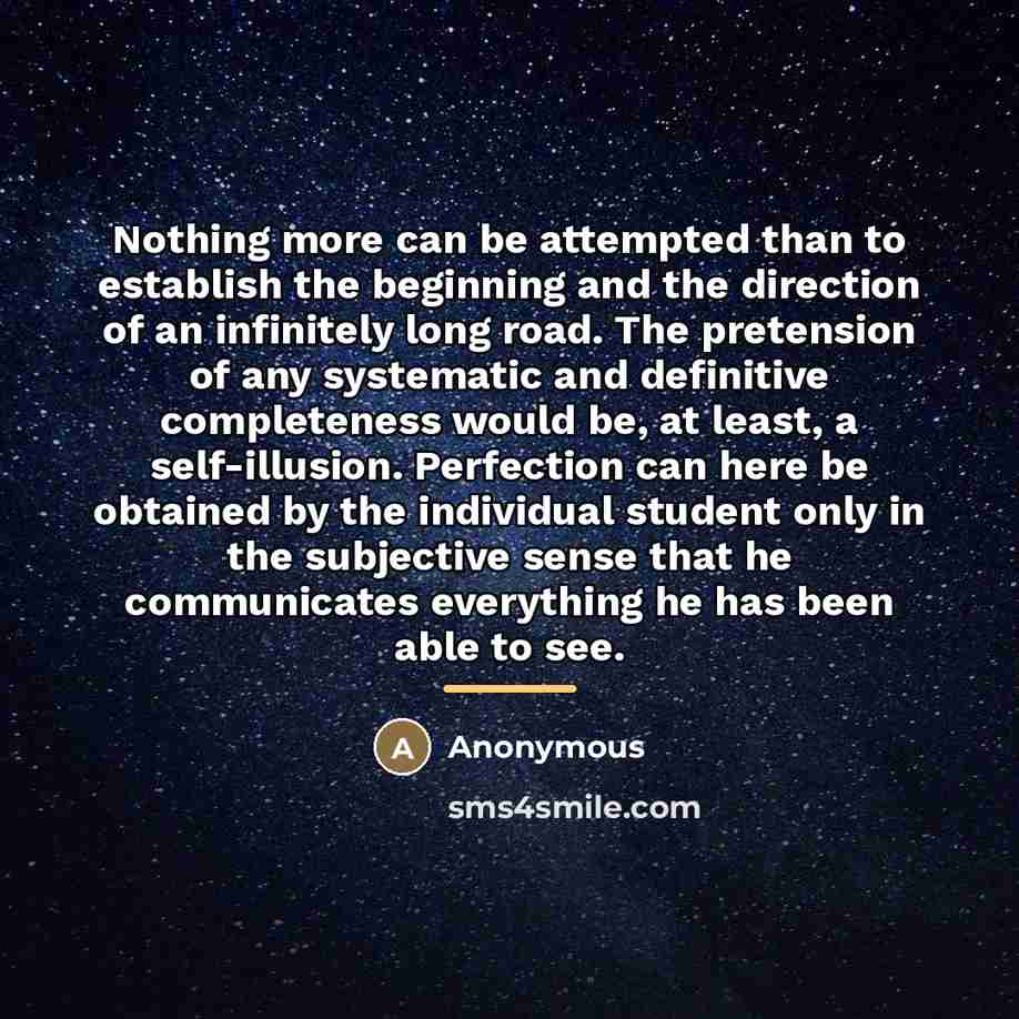 “Nothing more can be attempted than to establish the beginning…” quote by Anonymous