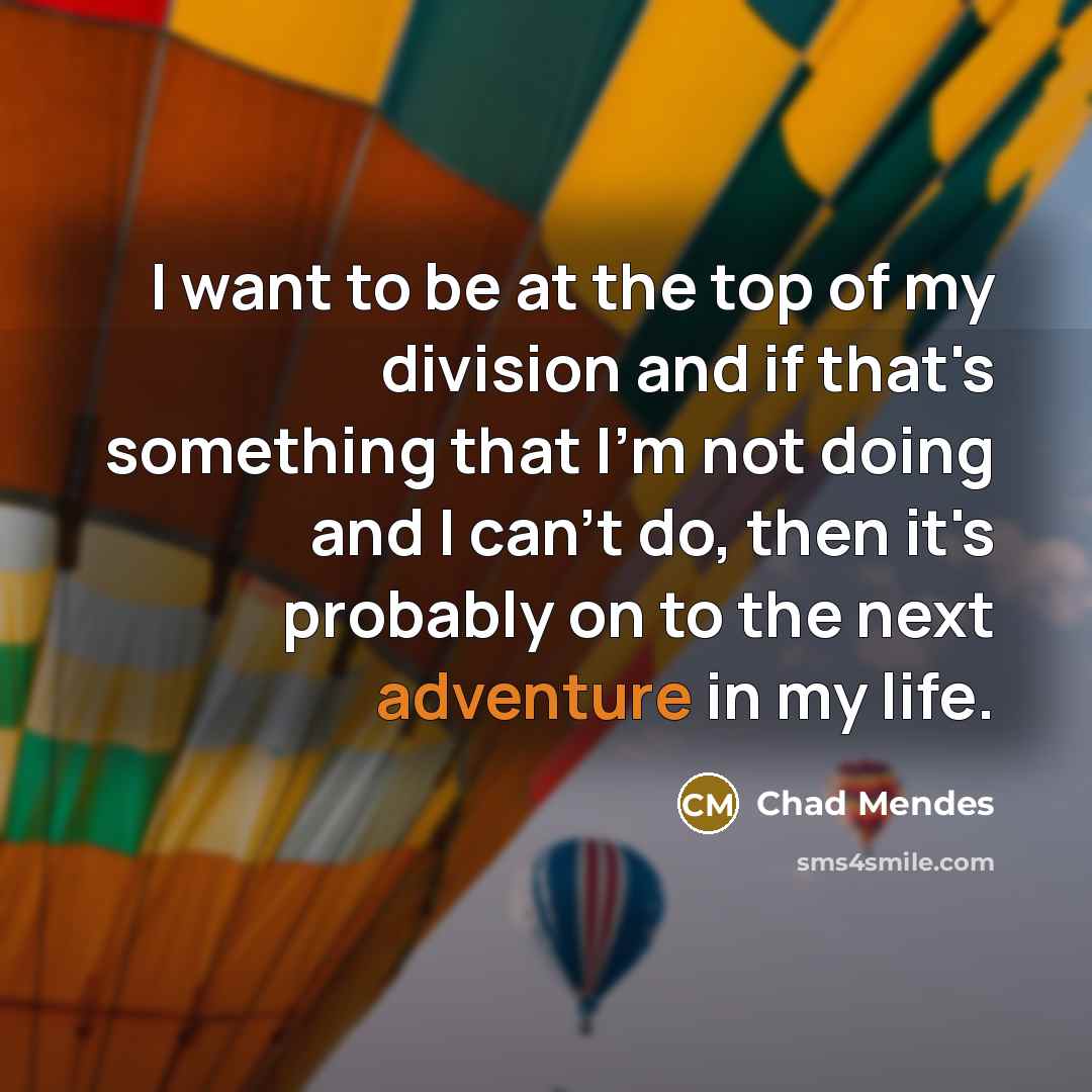 “I want to be at the top of my division…” quote by Chad Mendes