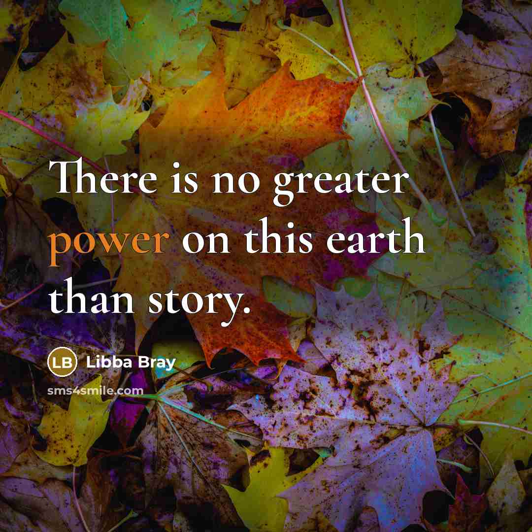 “There is no greater power on this earth than story.…” quote by Libba Bray