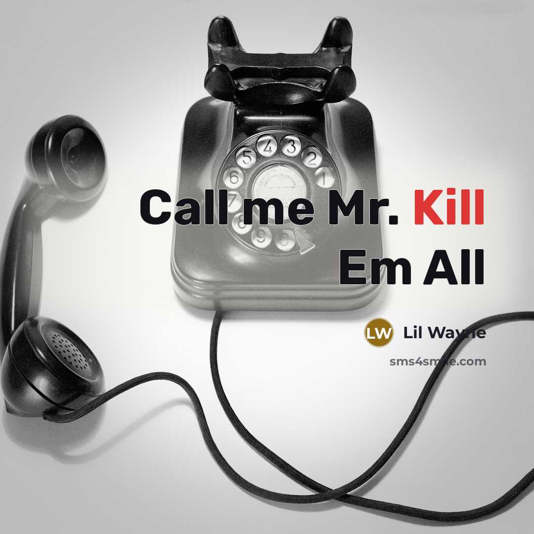 “Call me Mr. Kill Em All…” quote by Lil Wayne