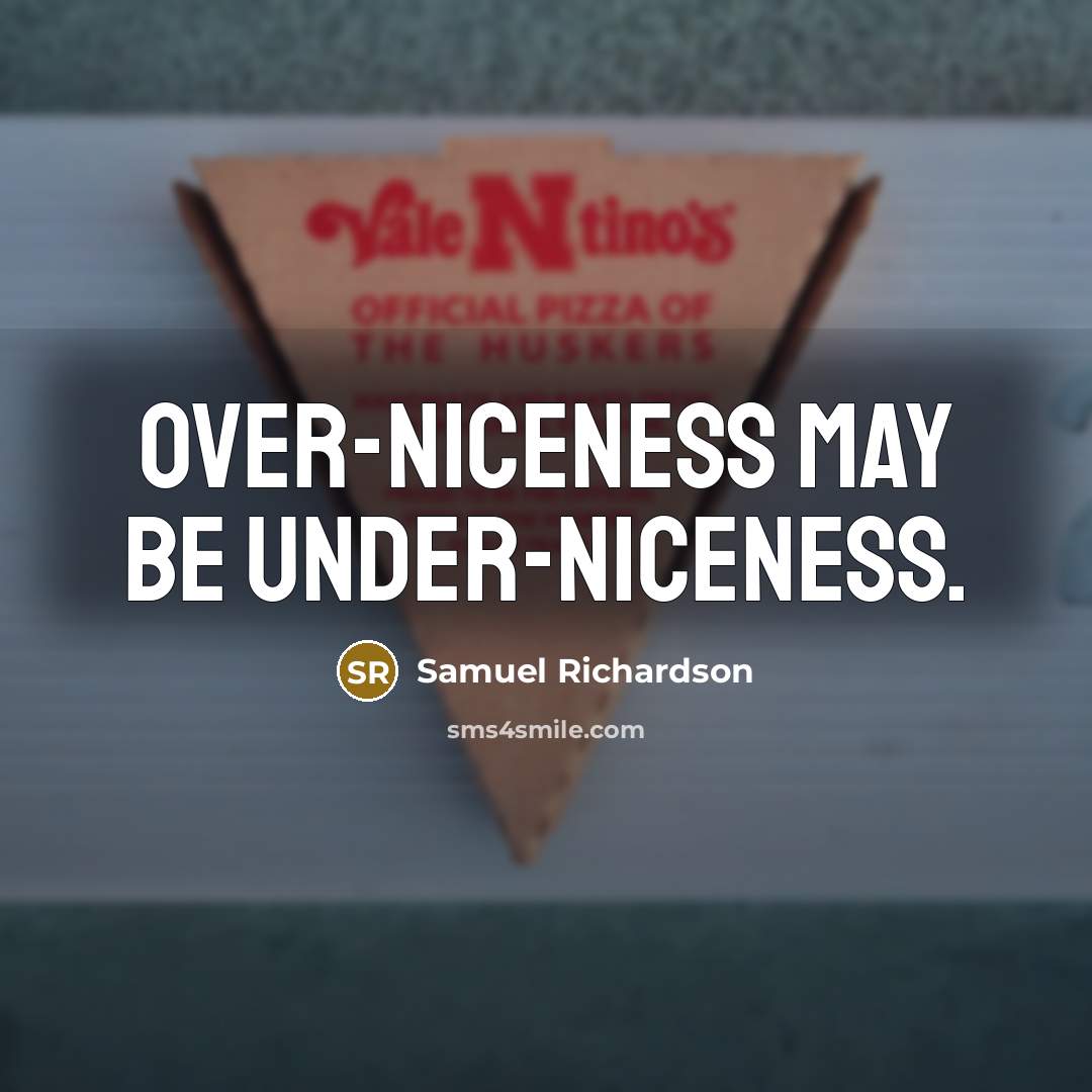 “Over-niceness may be under-niceness.…” quote by Samuel Richardson