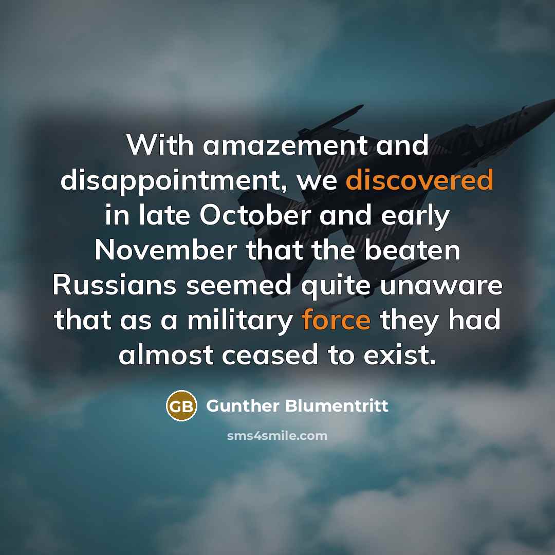 “With amazement and disappointment, we discovered in late October and…” quote by Gunther Blumentritt