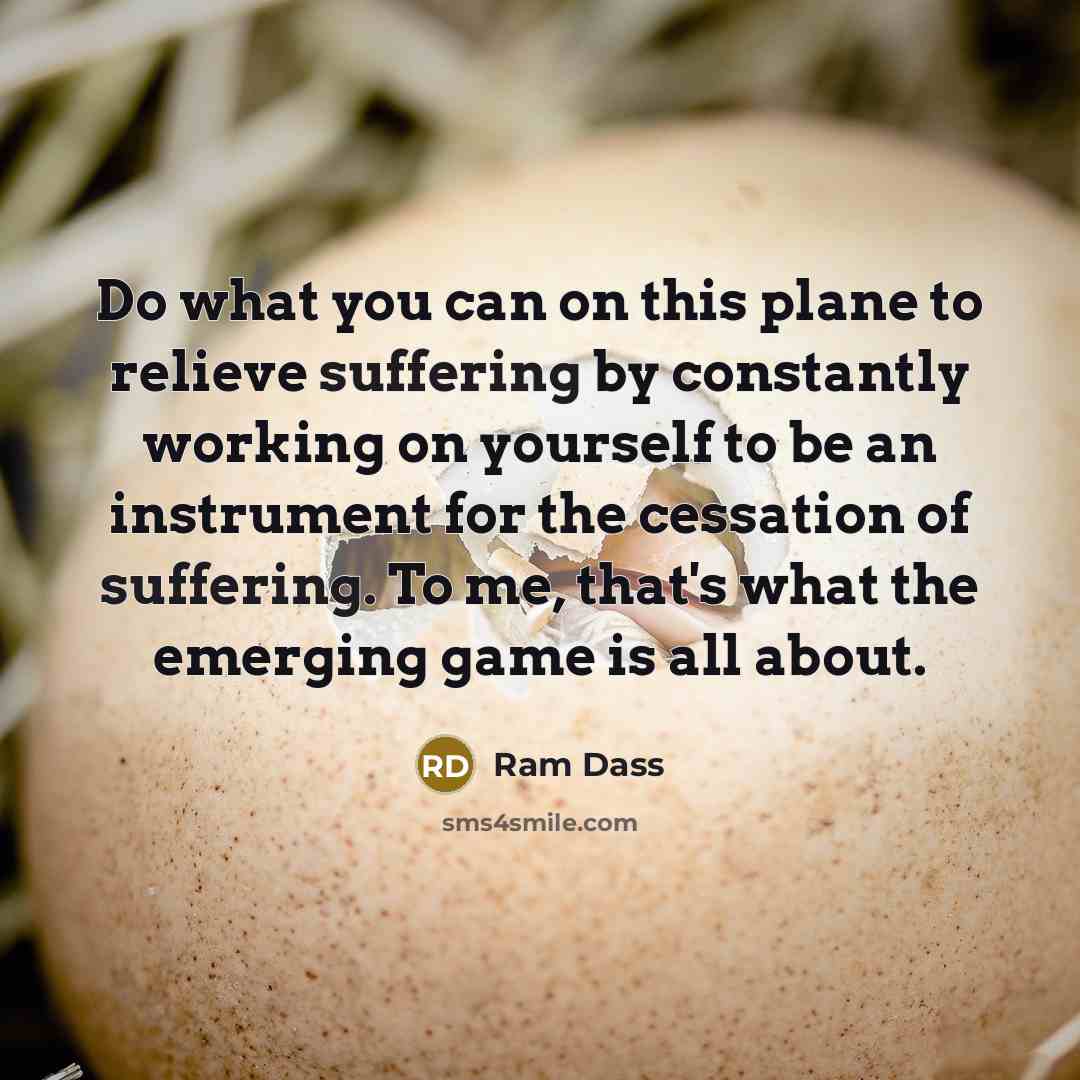 “Do what you can on this plane to relieve suffering…” quote by Ram Dass