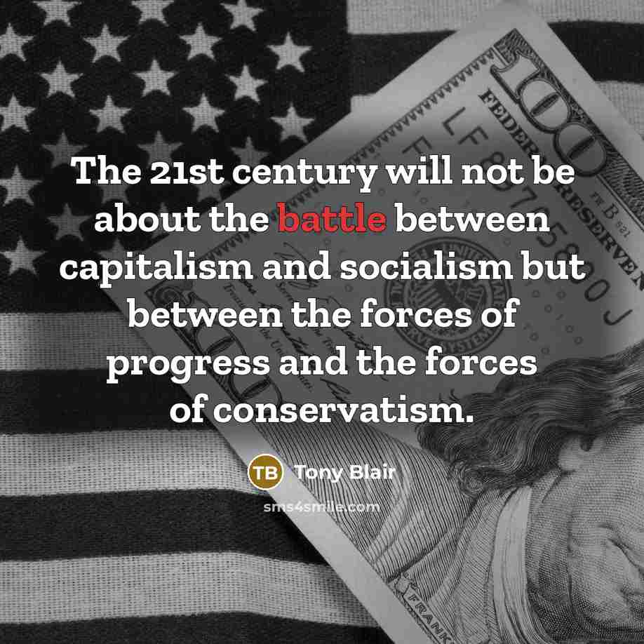 “The 21st century will not be about the battle between…” quote by Tony Blair