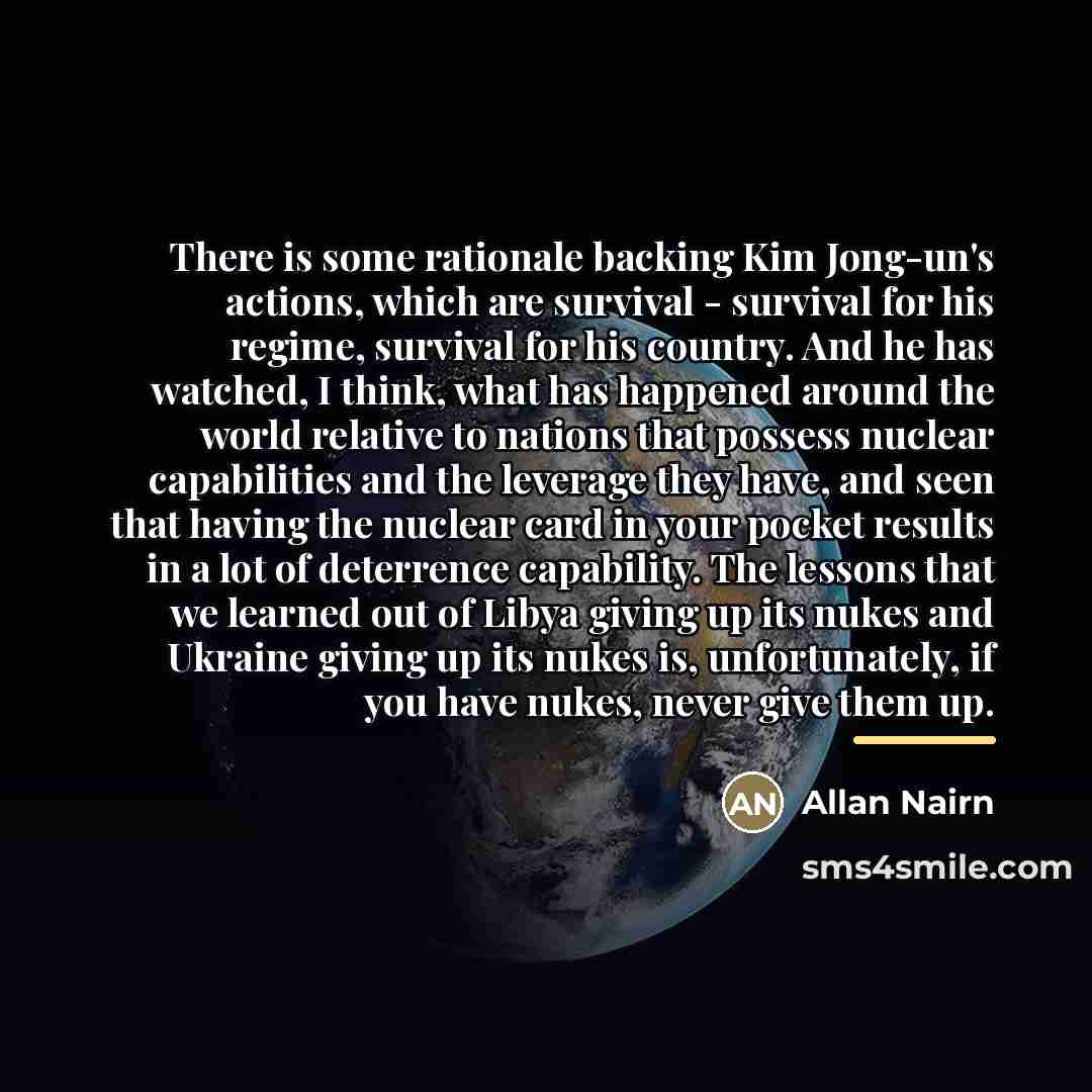 “There is some rationale backing Kim Jong-un's actions, which are…” quote by Allan Nairn