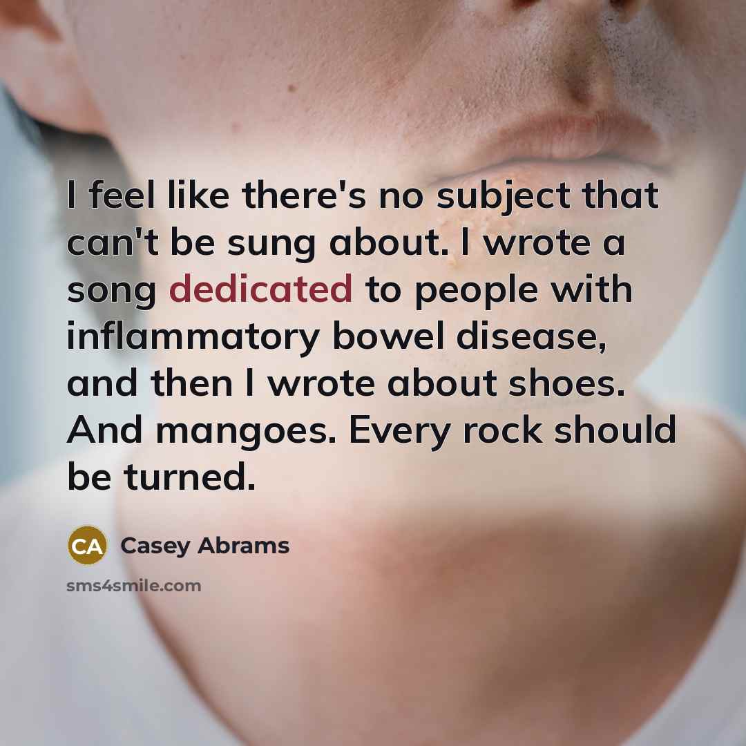 “I feel like there's no subject that can't be sung…” quote by Casey Abrams