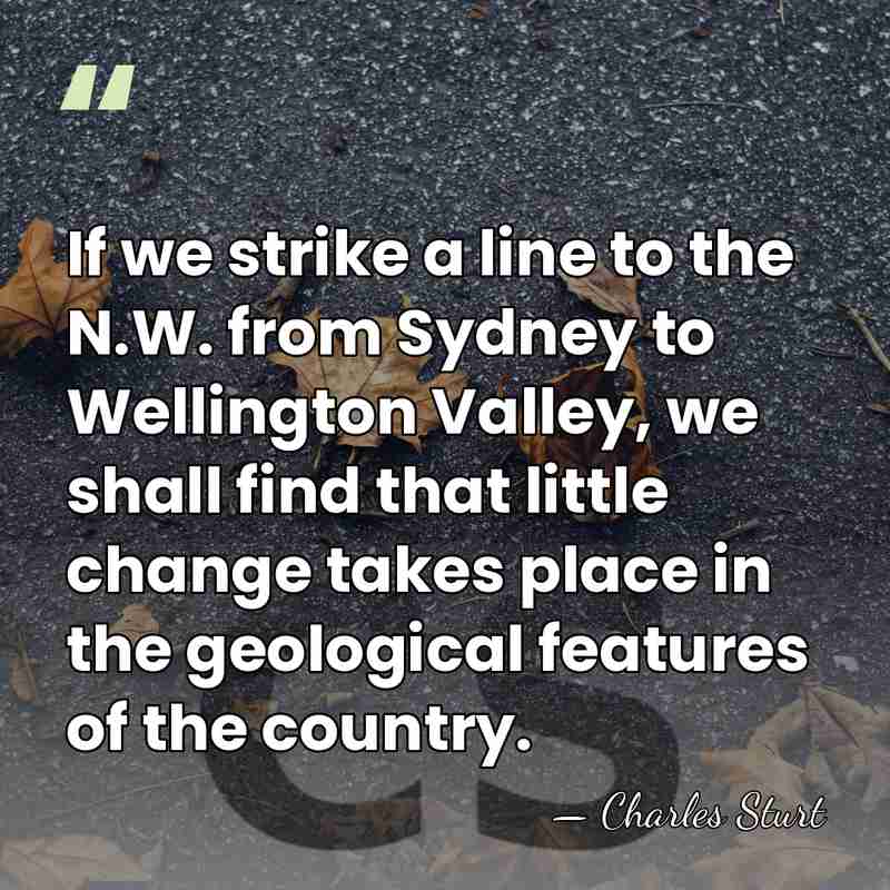 If we strike a line to the N.W. from Sydney to Wellington&hellip; - Charles Sturt