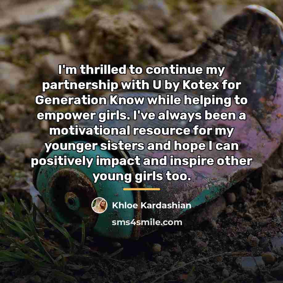 “I'm thrilled to continue my partnership with U by Kotex…” quote by Khloe Kardashian