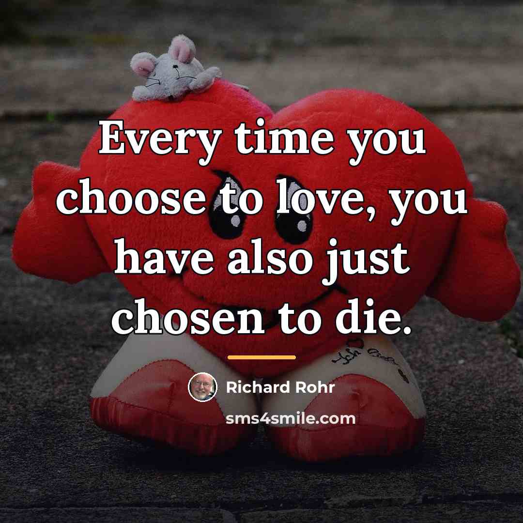 “Every time you choose to love, you have also just…” quote by Richard Rohr