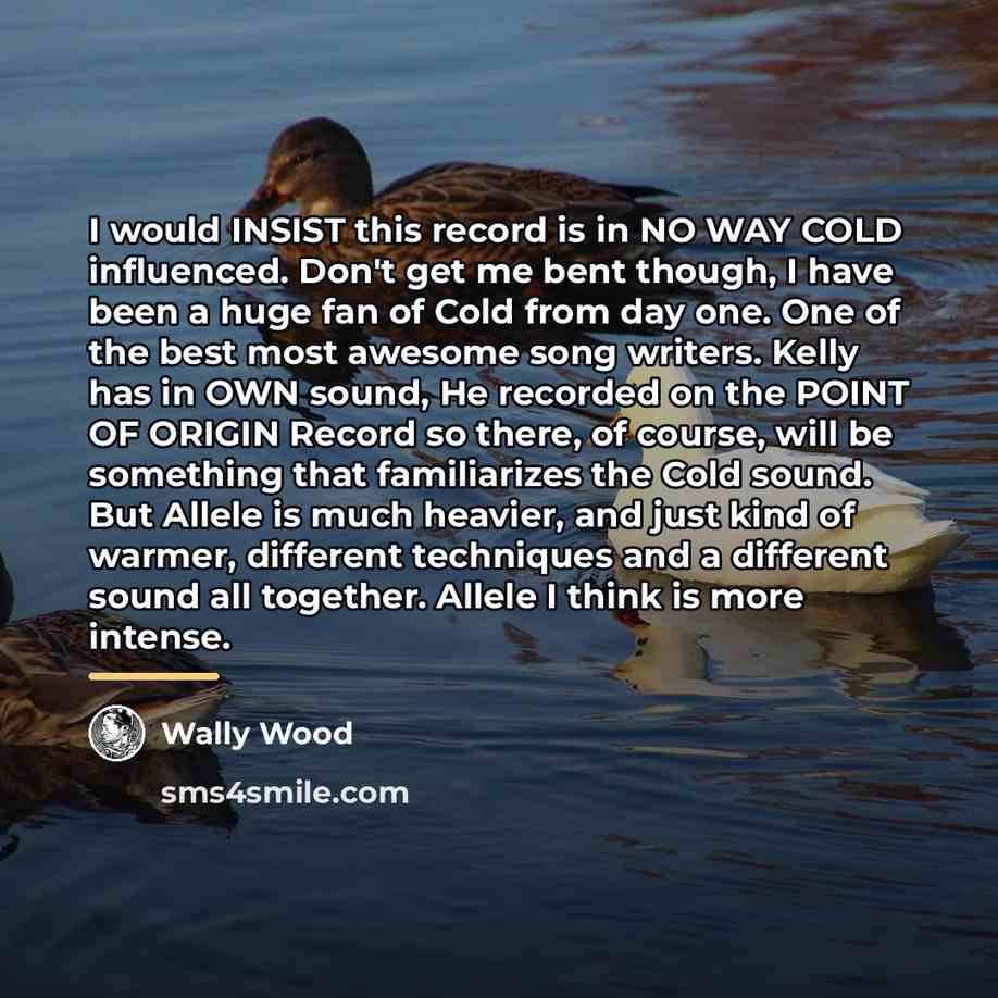 “I would INSIST this record is in NO WAY COLD…” quote by Wally Wood