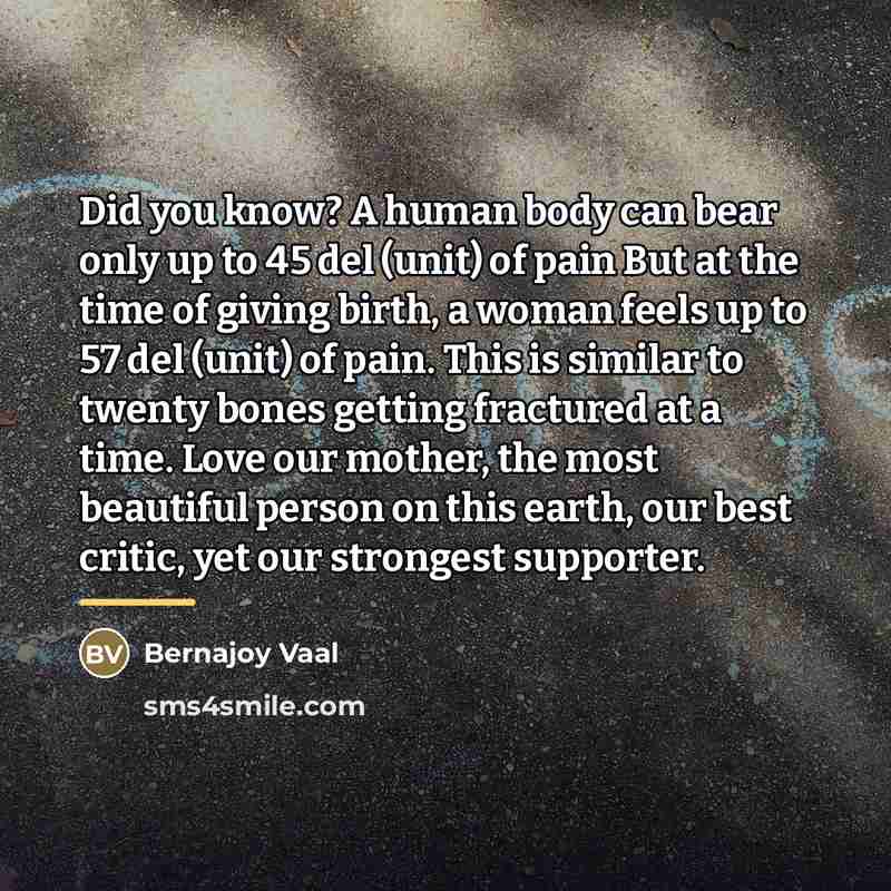 “Did you know? A human body can bear only up…” quote by Bernajoy Vaal