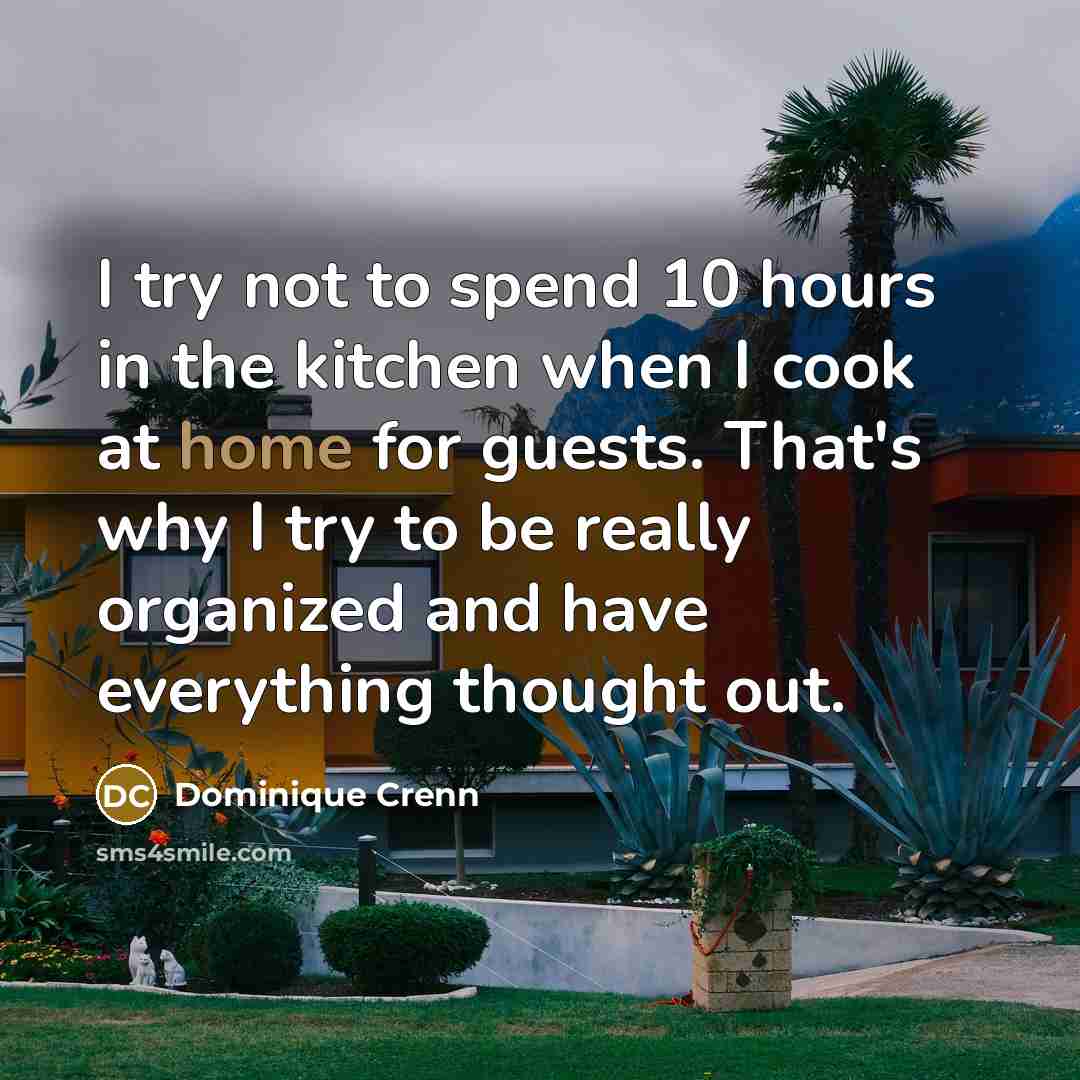 “I try not to spend 10 hours in the kitchen…” quote by Dominique Crenn