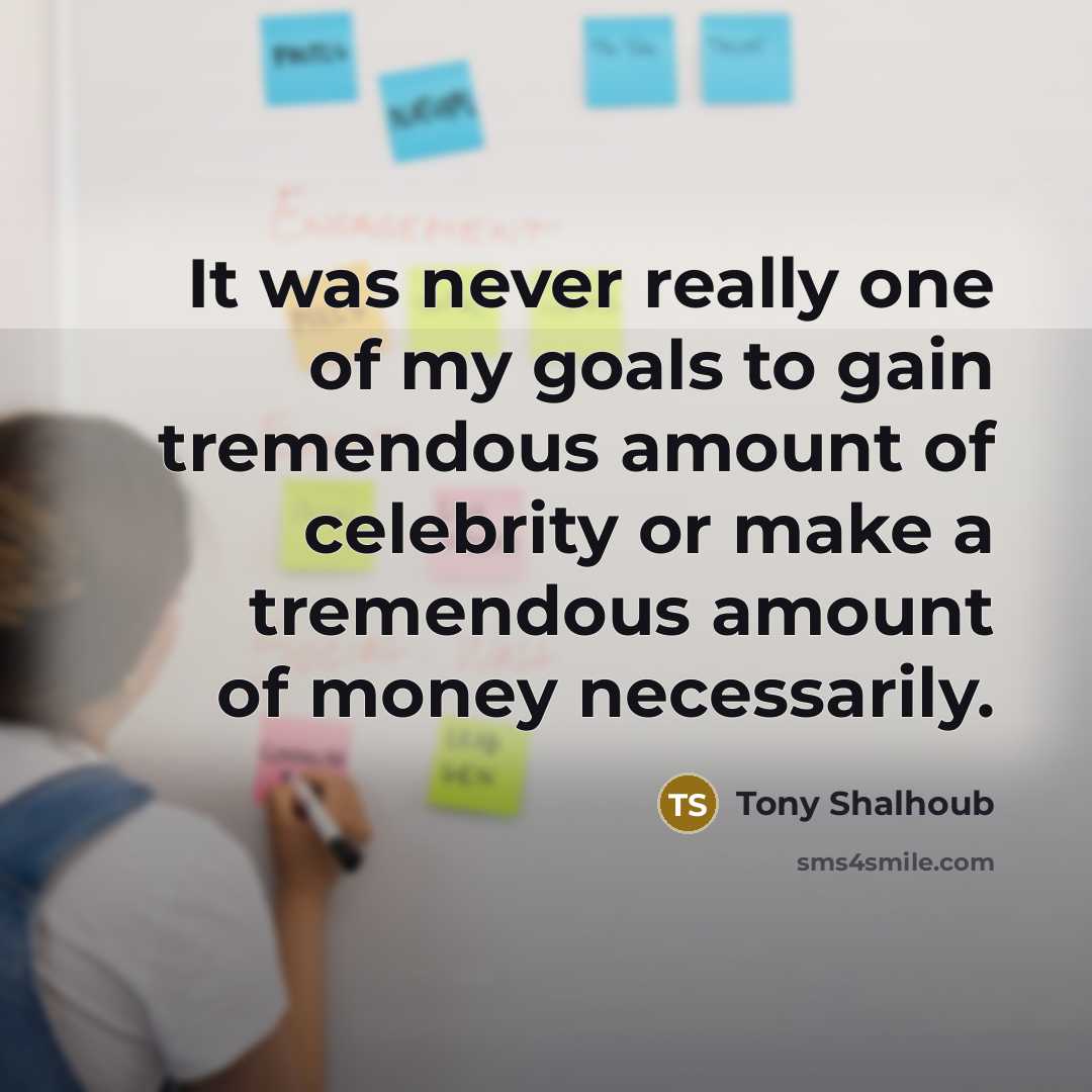 “It was never really one of my goals to gain…” quote by Tony Shalhoub