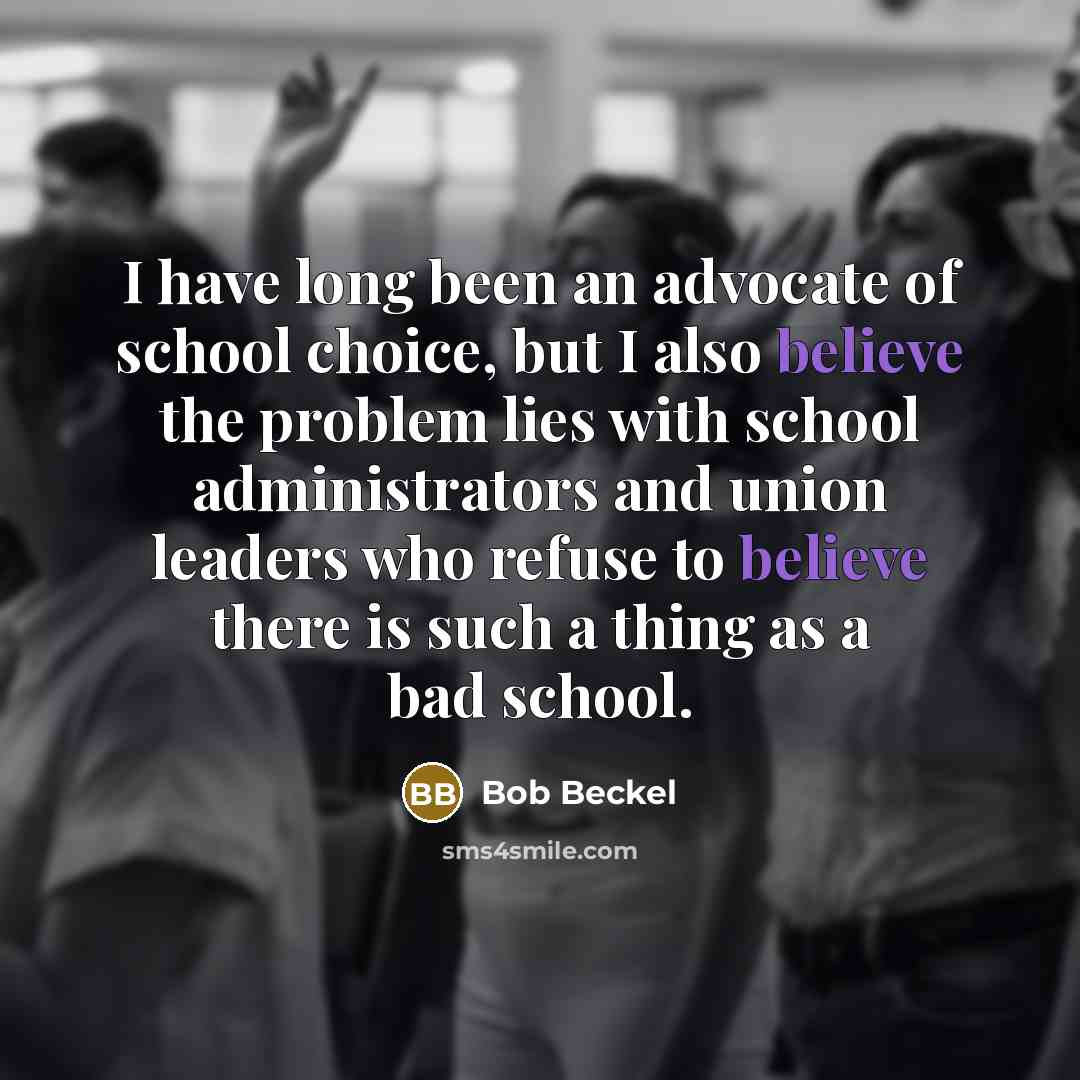 “I have long been an advocate of school choice, but…” quote by Bob Beckel