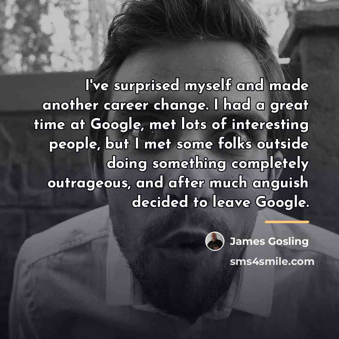 “I've surprised myself and made another career change. I had…” quote by James Gosling