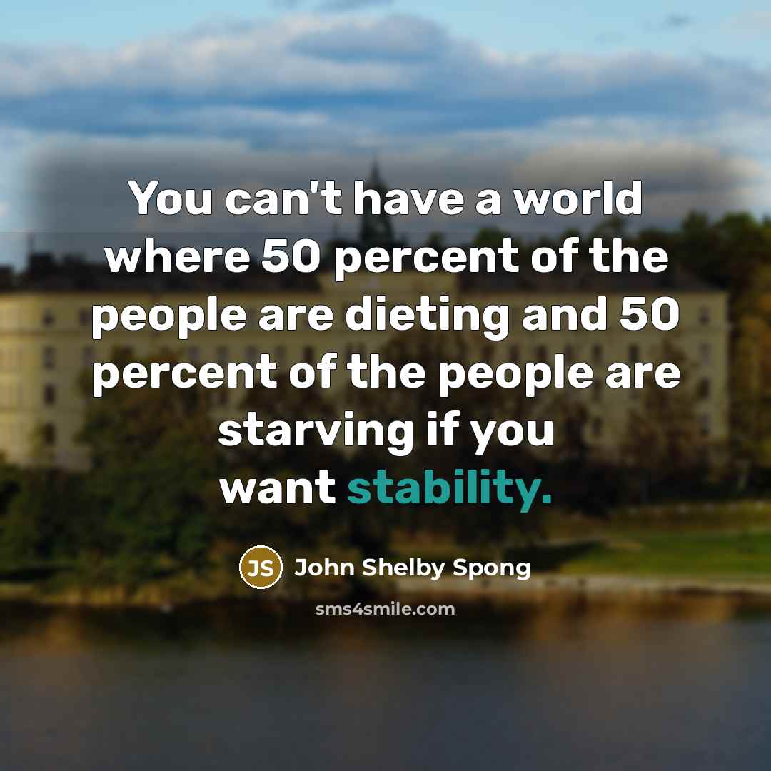 “You can't have a world where 50 percent of the…” quote by John Shelby Spong