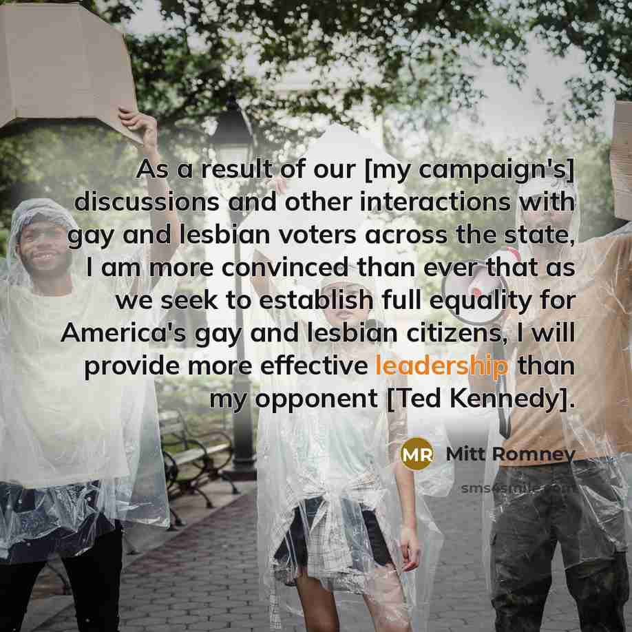 “As a result of our [my campaign's] discussions and other…” quote by Mitt Romney