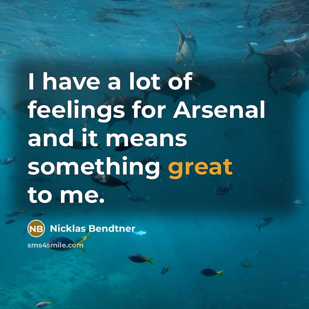 “I have a lot of feelings for Arsenal and it…” quote by Nicklas Bendtner
