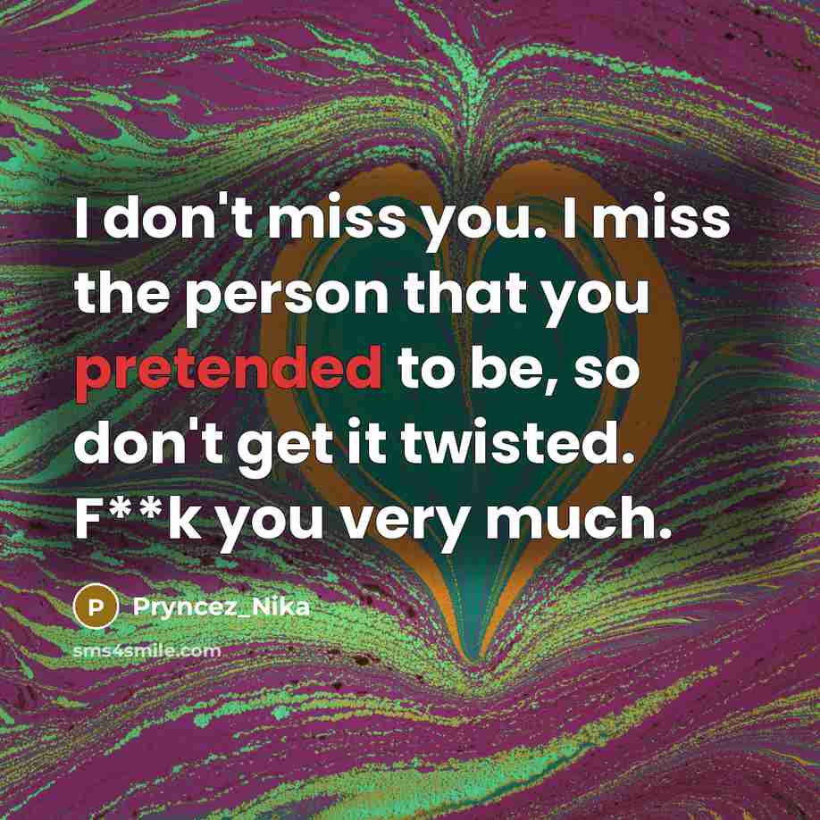 “I don't miss you. I miss the person that you…” quote by Pryncez_Nika