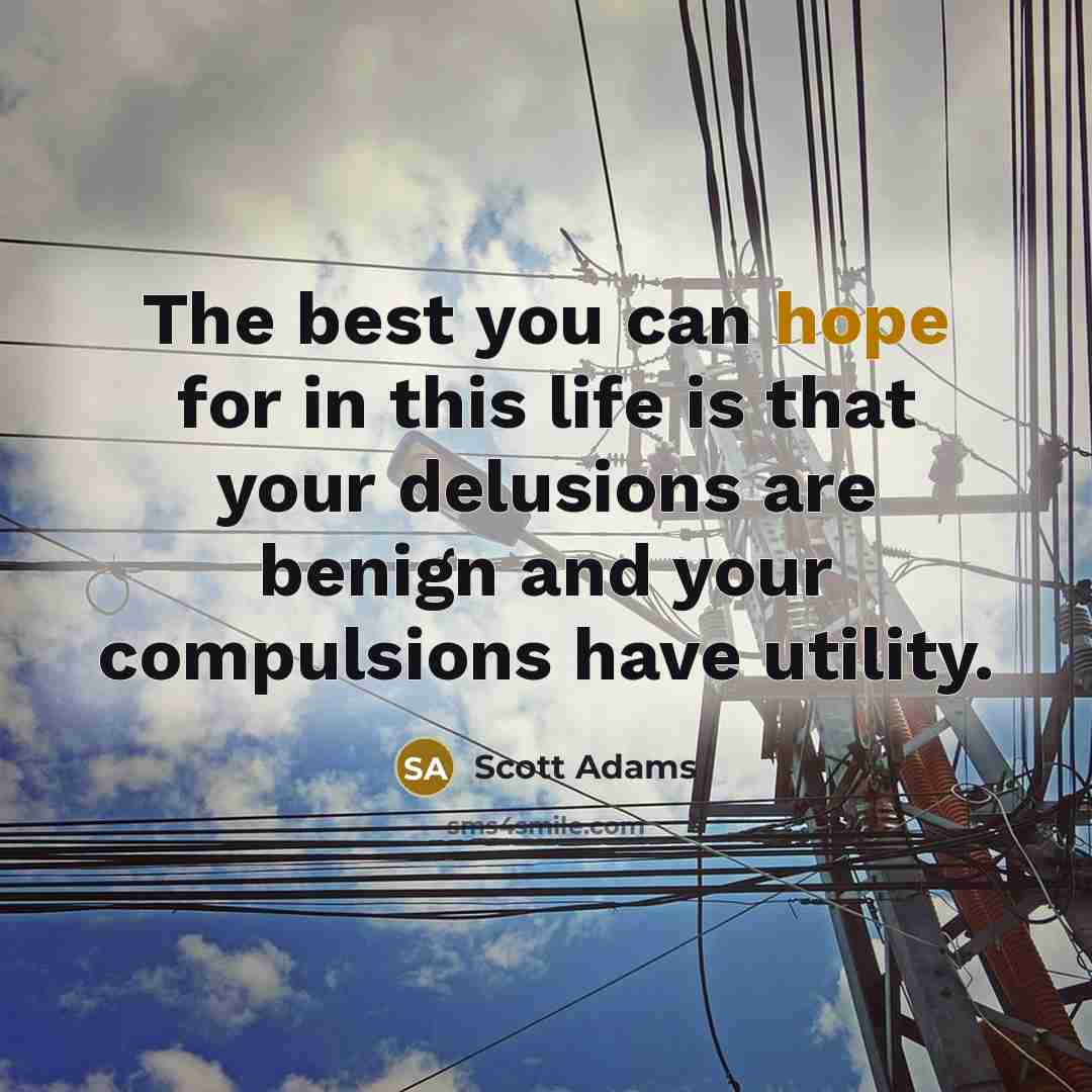 “The best you can hope for in this life is…” quote by Scott Adams