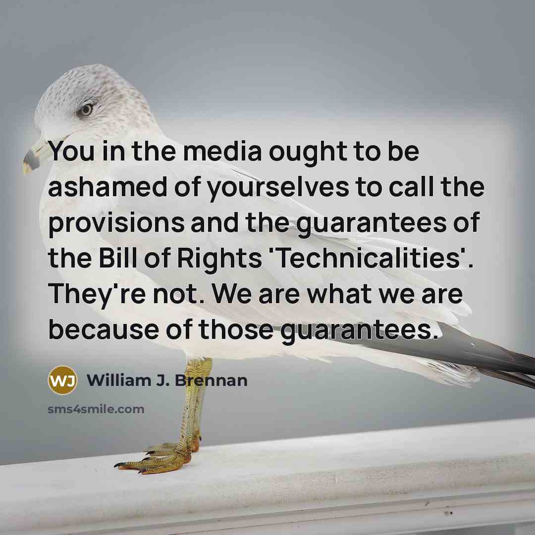 “You in the media ought to be ashamed of yourselves…” quote by William J. Brennan