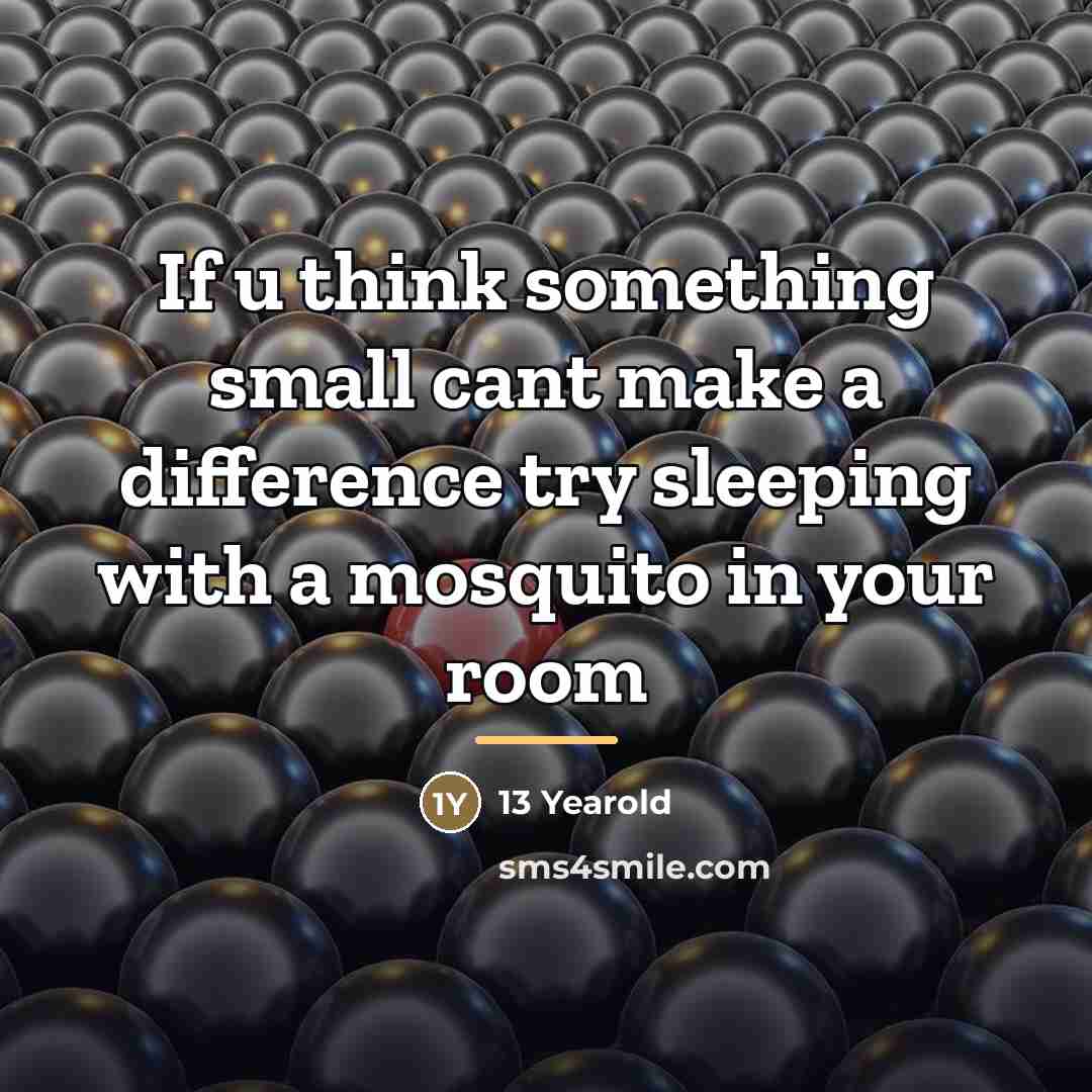 “If u think something small cant make a difference try…” quote by 13 Yearold