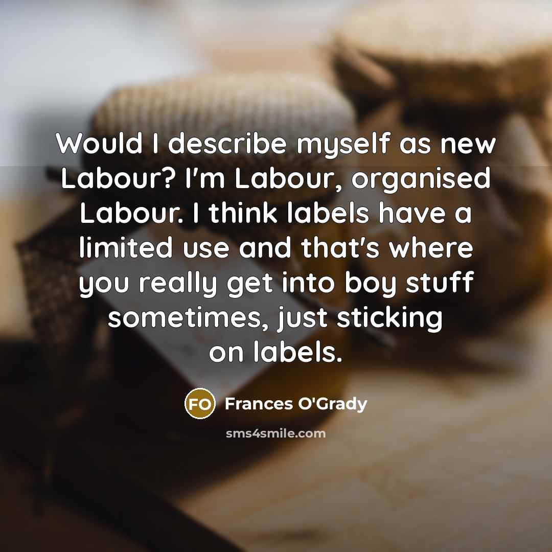 “Would I describe myself as new Labour? I'm Labour, organised…” quote by Frances O'Grady