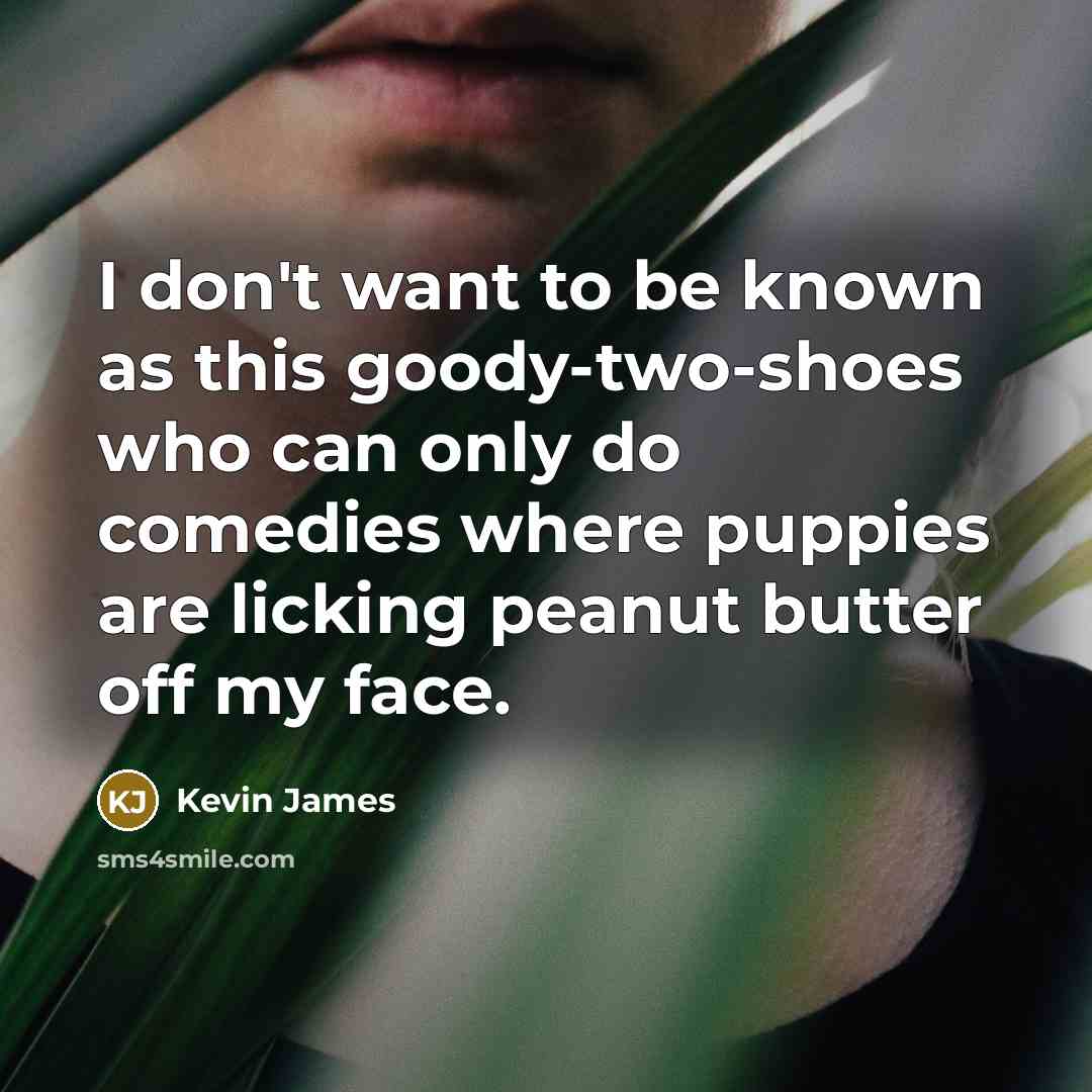 “I don't want to be known as this goody-two-shoes who…” quote by Kevin James