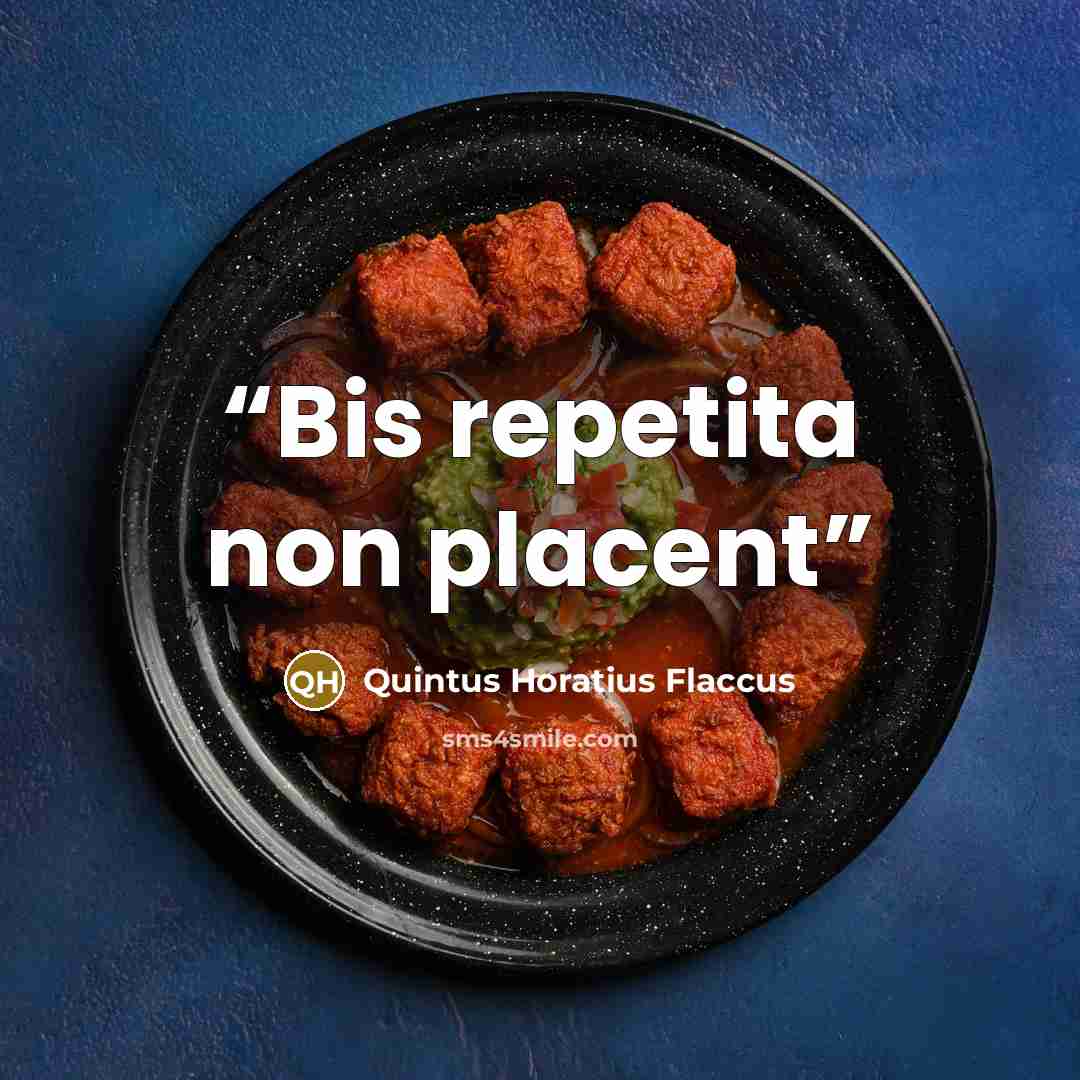 “Bis repetita non placent” quote by Quintus Horatius Flaccus