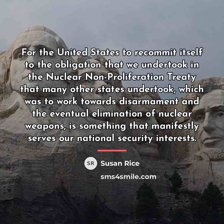 “For the United States to recommit itself to the obligation…” quote by Susan Rice