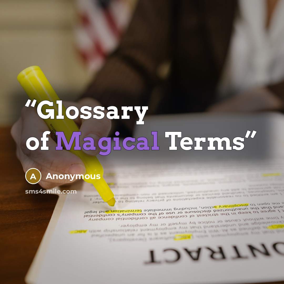“Glossary of Magical Terms” quote by Anonymous