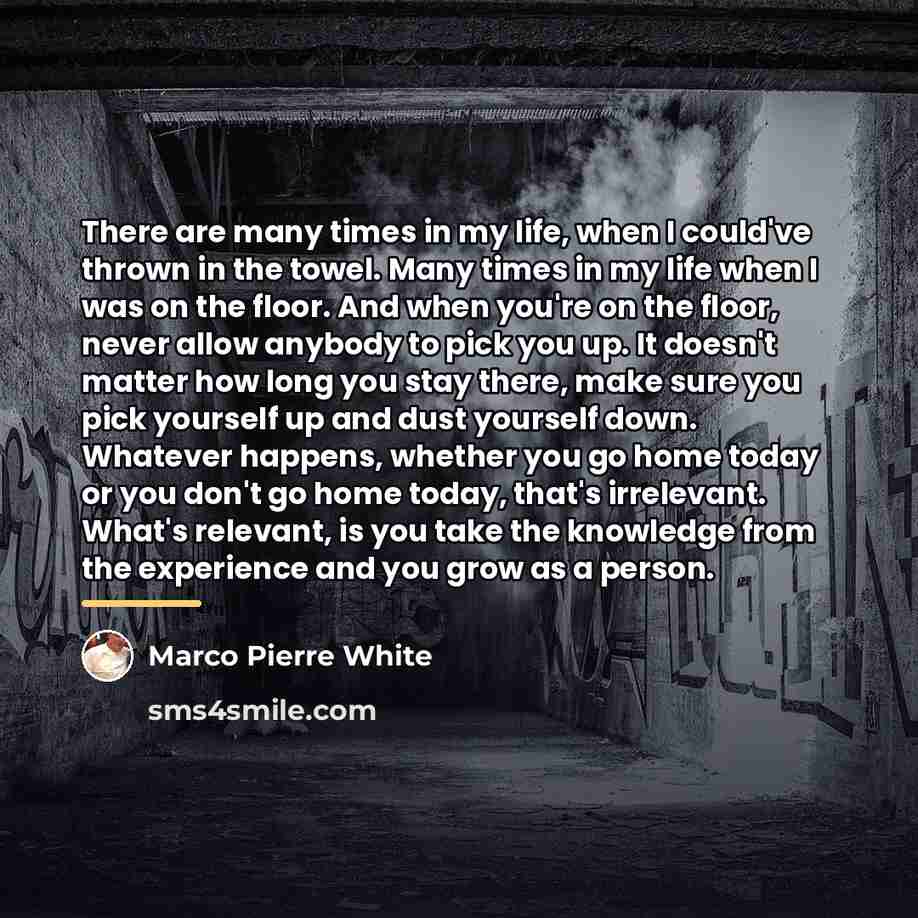 “There are many times in my life, when I could've…” quote by Marco Pierre White