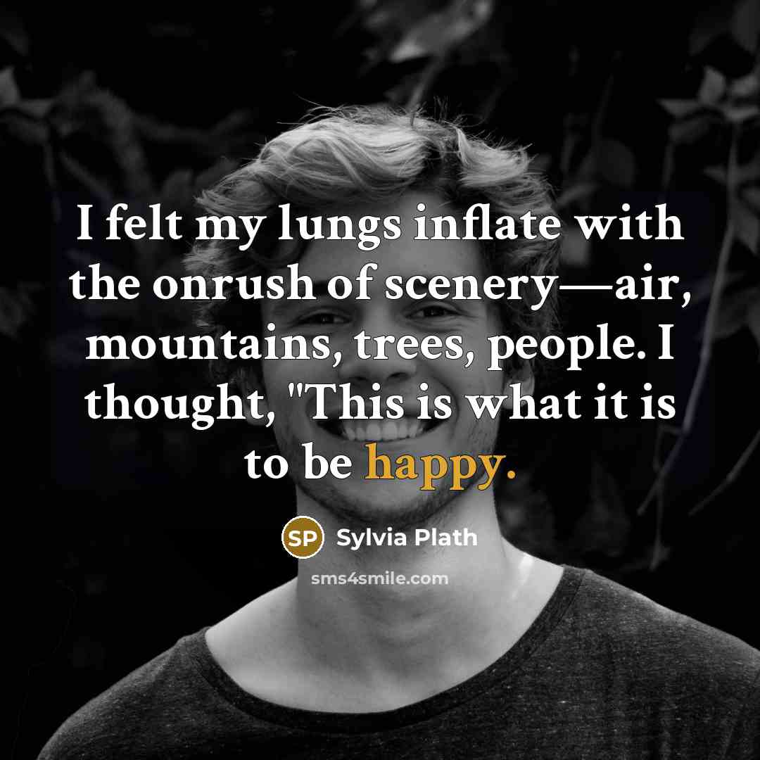 “I felt my lungs inflate with the onrush of scenery—air,…” quote by Sylvia Plath