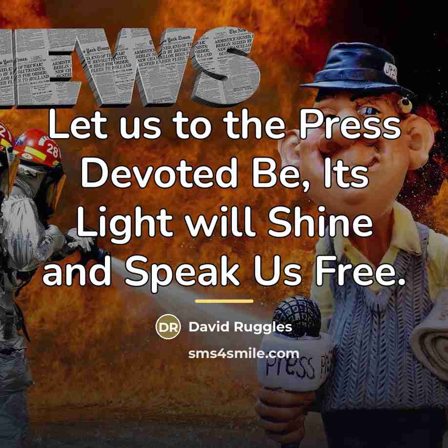 “Let us to the Press Devoted Be, Its Light will…” quote by David Ruggles