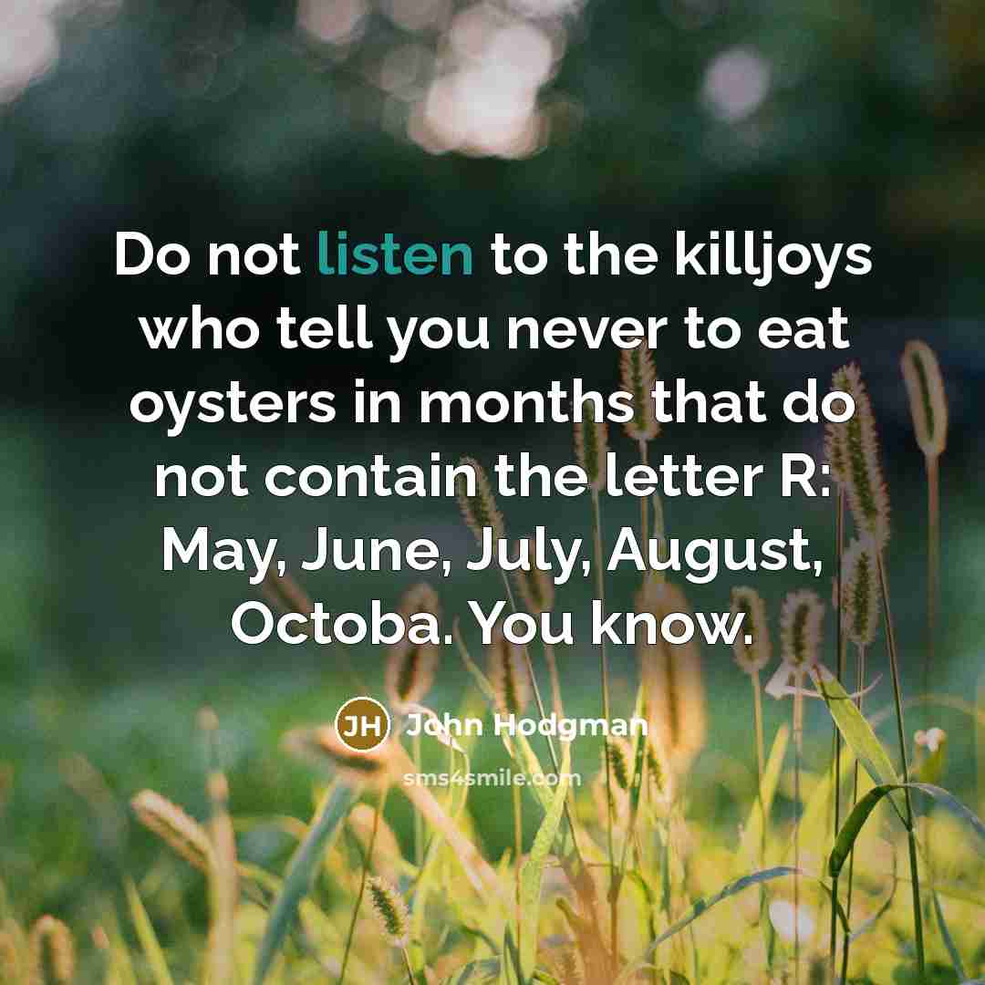 “Do not listen to the killjoys who tell you never…” quote by John Hodgman