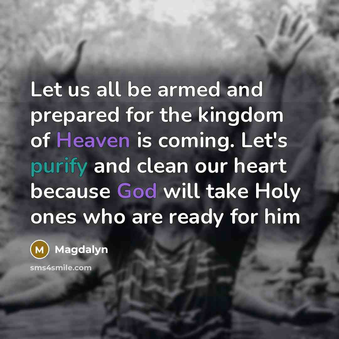 “Let us all be armed and prepared for the kingdom…” quote by Magdalyn