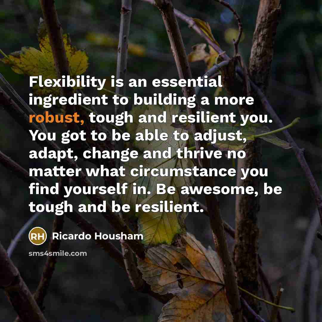“Flexibility is an essential ingredient to building a more robust,…” quote by Ricardo Housham