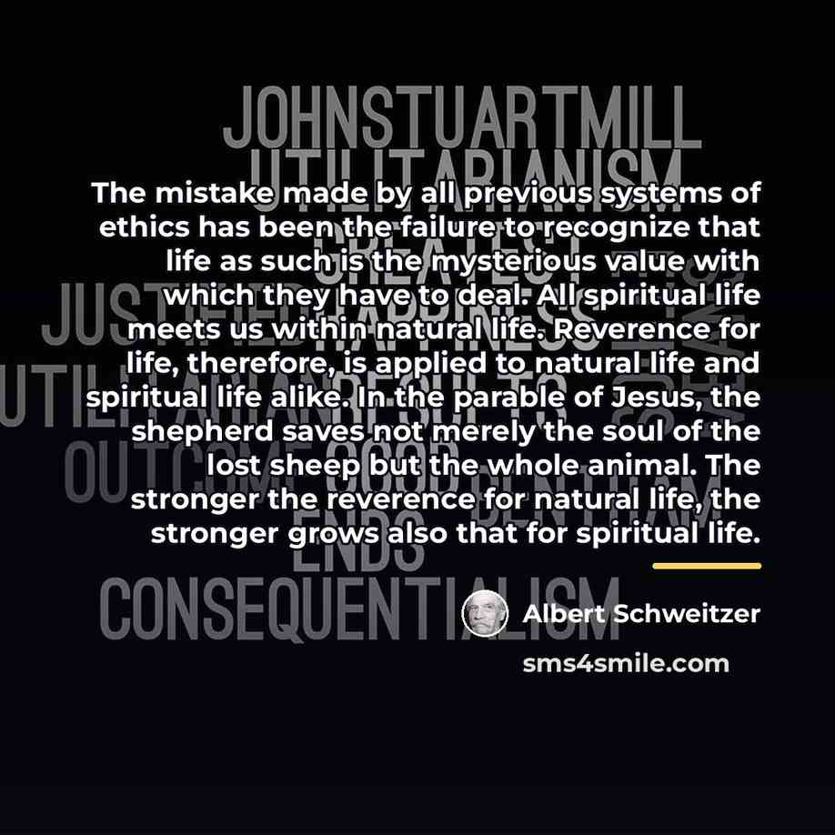 “The mistake made by all previous systems of ethics has…” quote by Albert Schweitzer