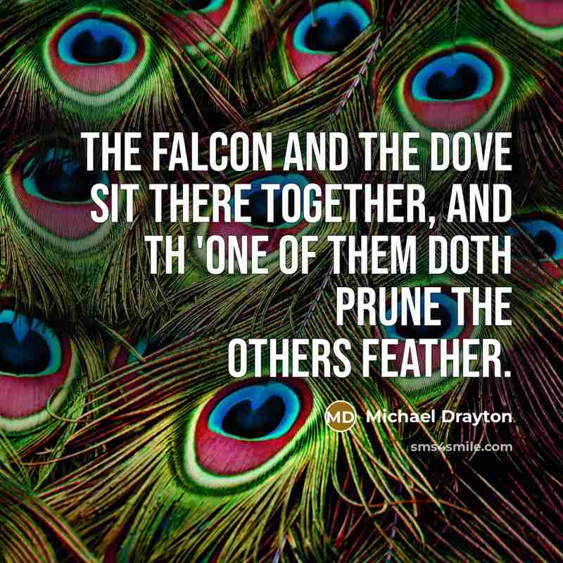 “The Falcon and the Dove sit there together, And th…” quote by Michael Drayton