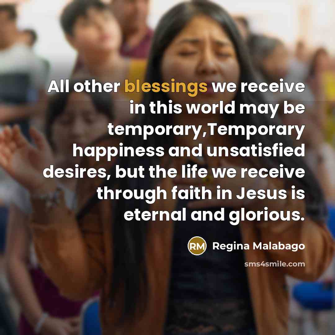 “All other blessings we receive in this world may be…” quote by Regina Malabago