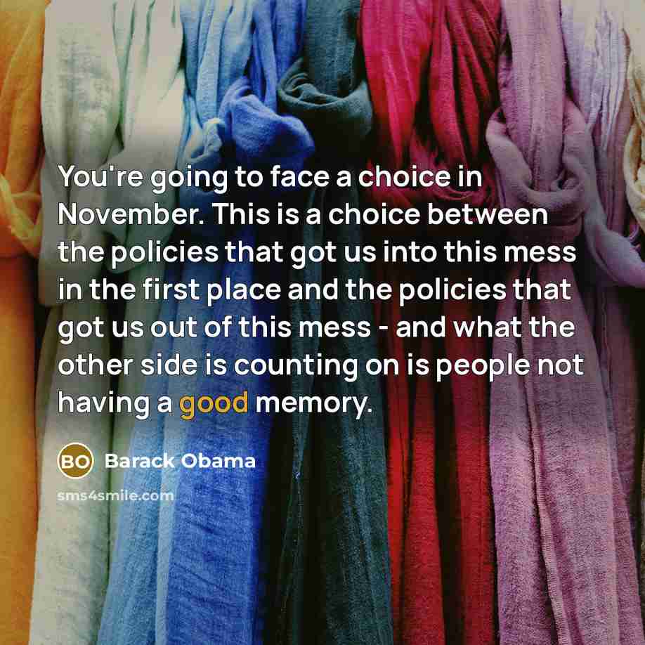 “You're going to face a choice in November. This is…” quote by Barack Obama