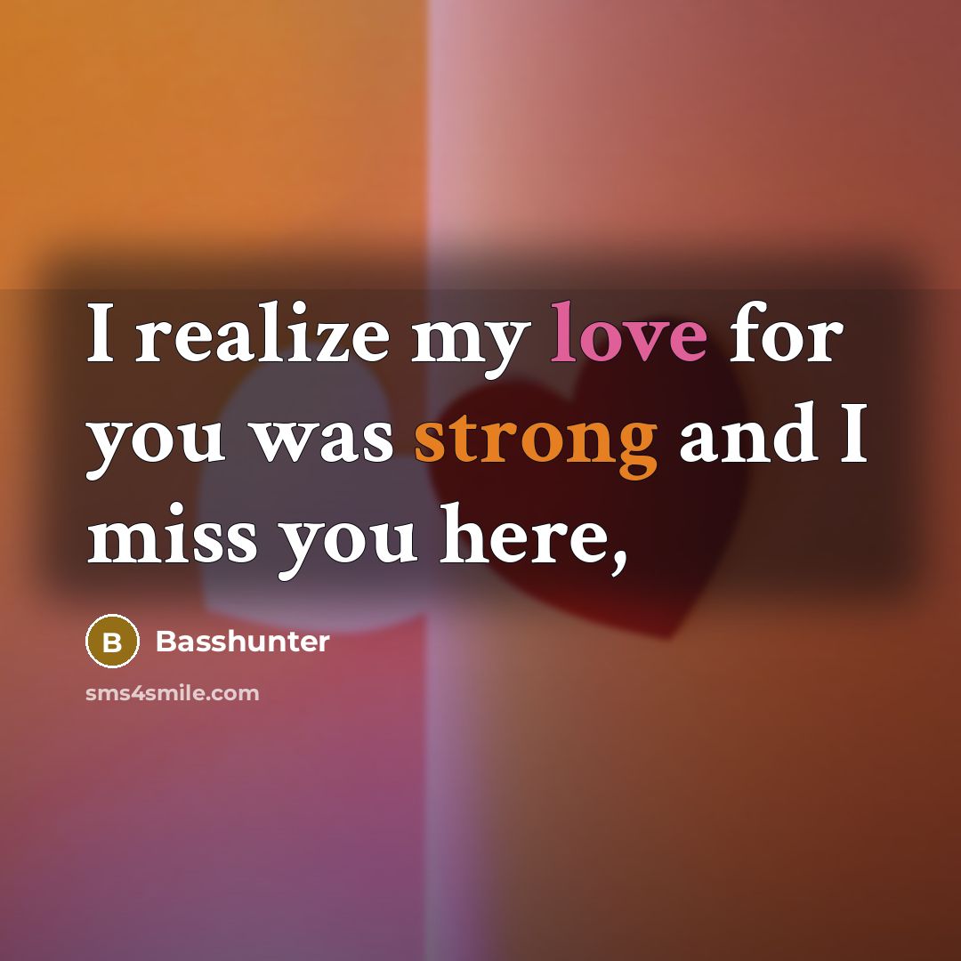 “I realize my love for you was strong and I…” quote by Basshunter