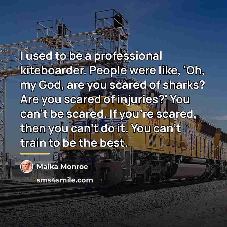 “I used to be a professional kiteboarder. People were like,…” quote by Maika Monroe
