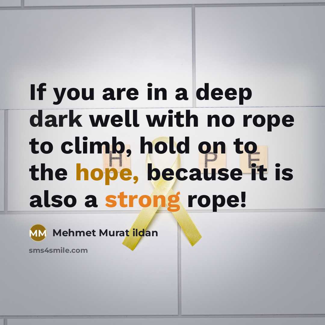 “If you are in a deep dark well with no…” quote by Mehmet Murat Ildan