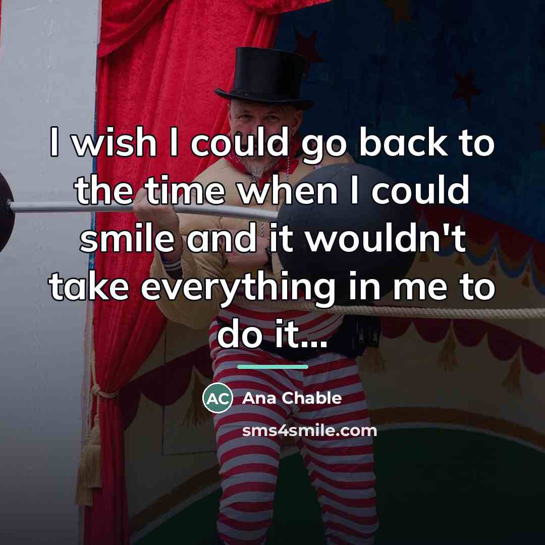 “I wish I could go back to the time when…” quote by Ana Chable