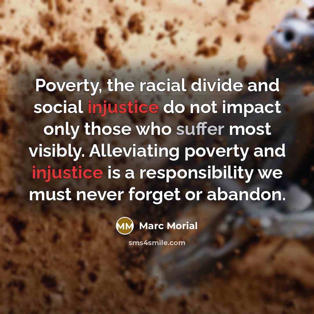 “Poverty, the racial divide and social injustice do not impact…” quote by Marc Morial