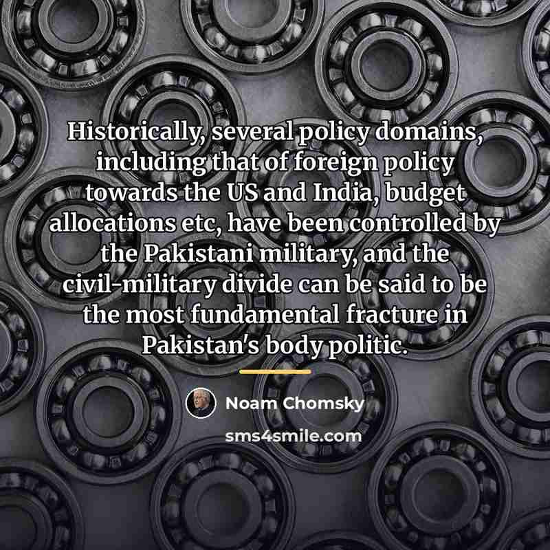 “Historically, several policy domains, including that of foreign policy towards…” quote by Noam Chomsky