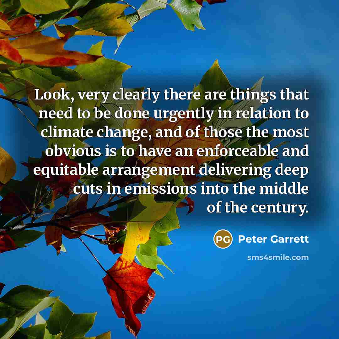 “Look, very clearly there are things that need to be…” quote by Peter Garrett