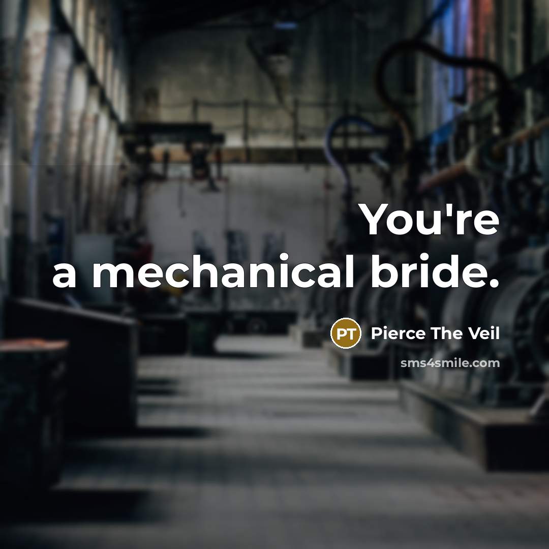 “You're a mechanical bride.…” quote by Pierce The Veil