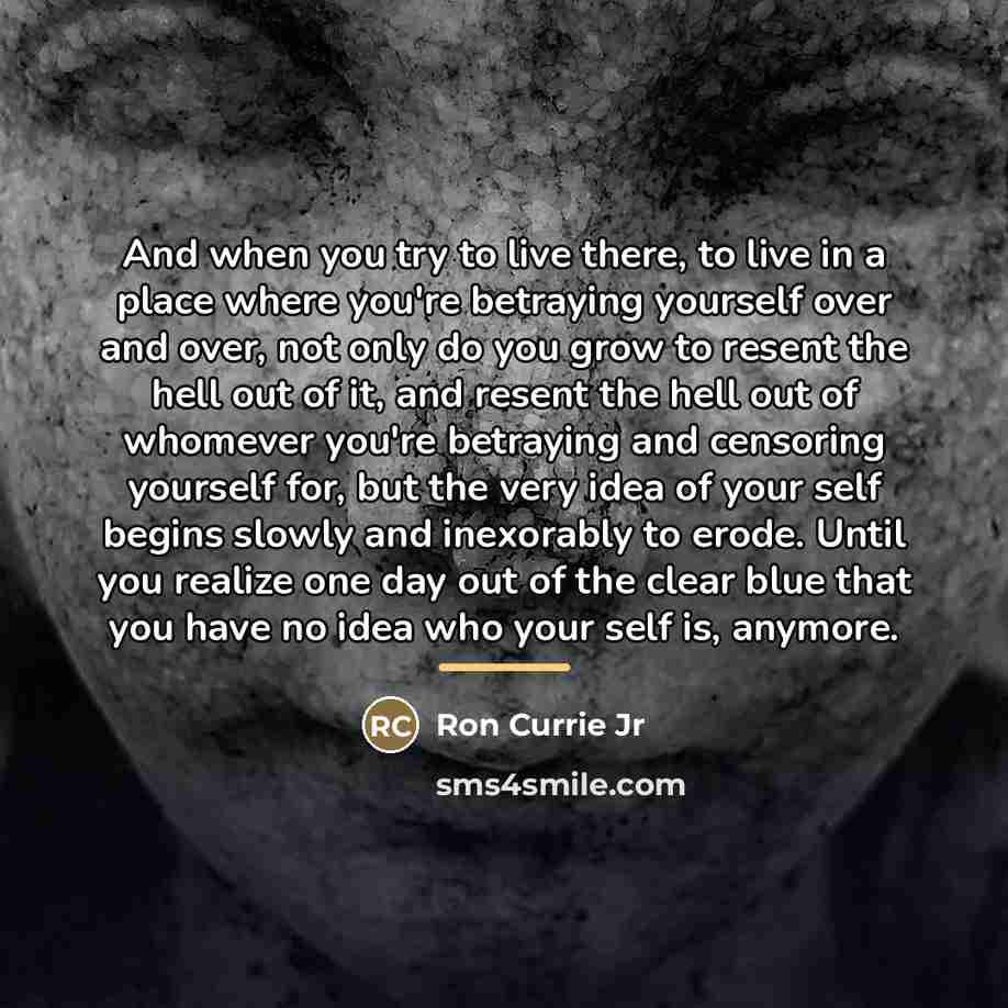 “And when you try to live there, to live in…” quote by Ron Currie Jr